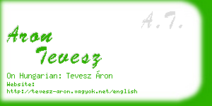 aron tevesz business card